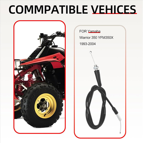 Cabo Do Acelerador Compatível Com Yamaha Warrior 350 Yfm3...