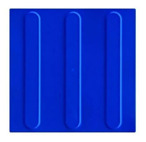 Piso Tátil Pvc Direcional Azul  250x250x5mm 16 Peças 1m²