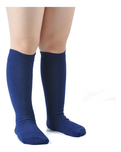 Calceta Escolar Lisa Calcetines Largos Para Uniforme Escolar