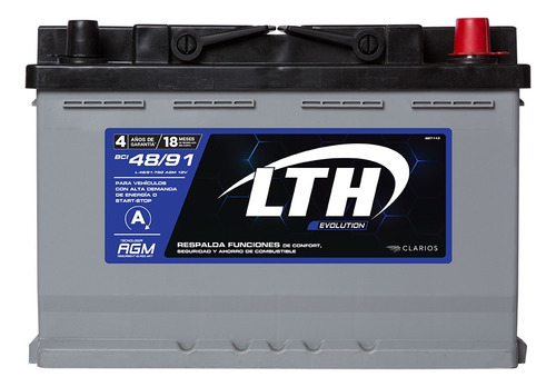Batería Lth Peugeot Rifter 2020-2022 - L-48/91-760 Agm