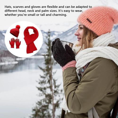 H Conjunto De Gorro Y Bufanda Conjunto De Invierno 3 En 1