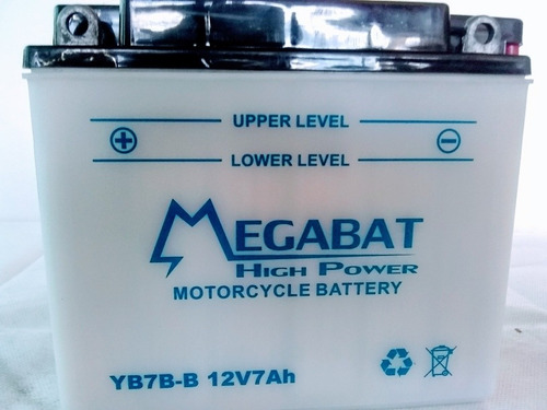 Batería De Moto Yb7b B Megabat Positivo A La Izquierda