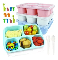 Comprar Contenedores Reutilizables Bento, 4 Pack, 5 Compartimentos