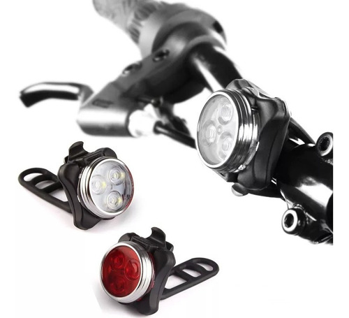 Luces Led Bicicleta Usb Recargables Impermeable X 2 Unidades