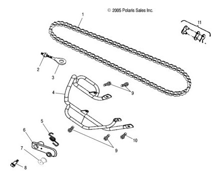 Polaris Monster Link, Drive, Genuine Oem Part 0453038, Q Pxc