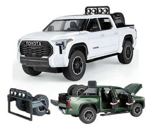 Toyota Tundra Pickup Miniatura Metal Coche Con Luz Y Sonido