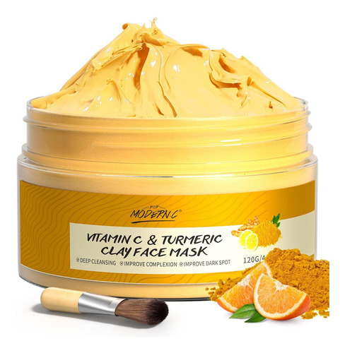 Pop Modern.c Máscara De Arcilla De Vitamina C De Cúrcuma Par