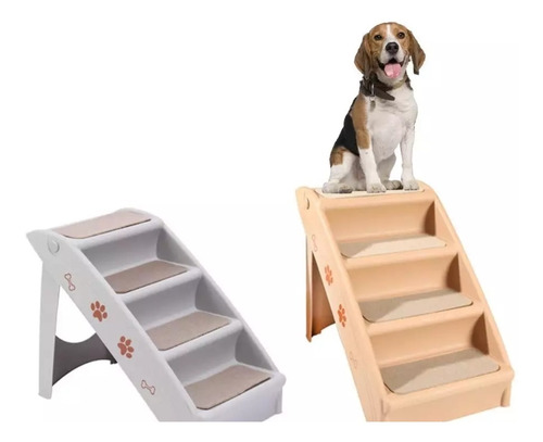 Imagen 2 de 9 de Escalera Para Mascotas Pequeñas Perros Gatos De 4 Pasos