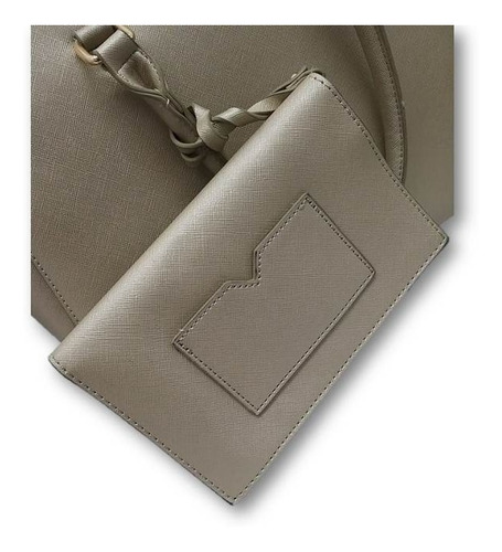 Imagen 4 de 7 de Bolso De Dama Tote Con Cartera Monedero Dorada