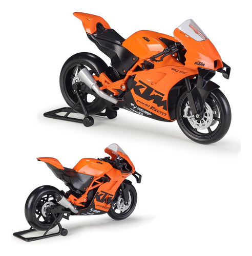 Ktm Rc 8c Top Motorcycle Racing Miniatura Metal Con Soporte