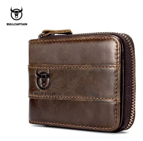 Bullcaptain Cartera Piel Genuina Billetera Qb-025-cf