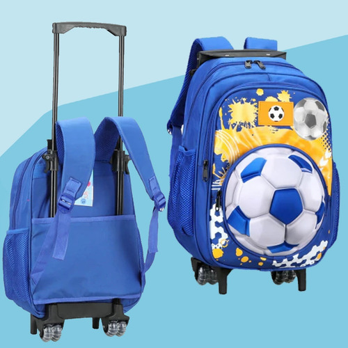Imagen 3 de 7 de Mochila Trendy Infantil Carrito 3d Futbol Niño - Colores