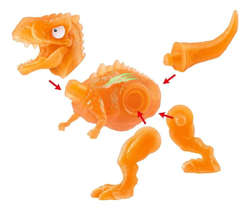 Smashers Nano Jurassic Light Up Dino Pequeno Sortido - Fun