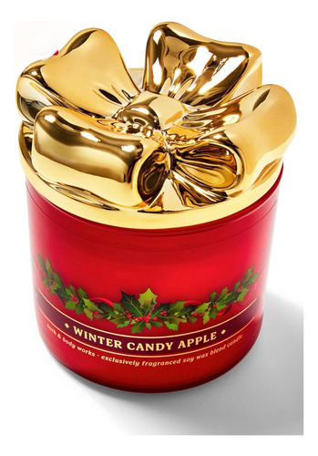 Vela Aromática De 14.5 Oz Bath And Body Works Rojo Winter Candy Apple Winter Candy Apple