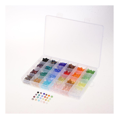 1 Caja De De Cristal Facetado Espaciador De Sueltas