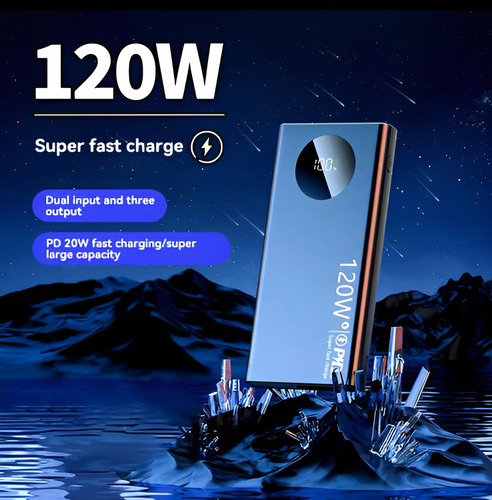 Power Bank 120w 50000mah Carga Rápida