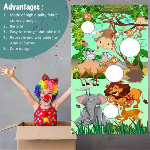 Ft Animal Background Toss Game Fun Throwing Banner Para
