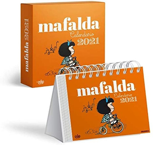 Calendario Mafalda 2022 Sobremesa Caja Naranja - Quino