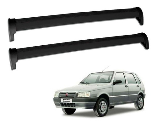 Rack Fiat Uno 4 Portas 1992 A 2013 Modelo Quadrado Cor Preto