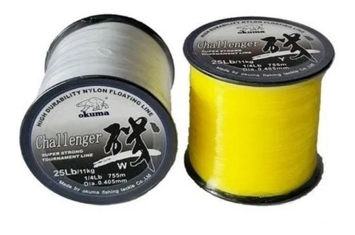 Nylon Challenger Okuma Bobina 1/4  0,405 Mm  755mts 11kg