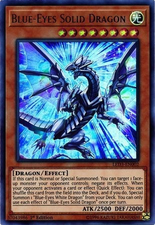 Dragón Sólido De Ojos Azules Ultra Raro Yugioh