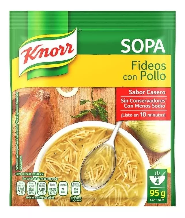 Segunda imagen para búsqueda de sopa instantanea knorr