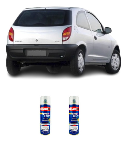 Tinta Spray Automotiva Gm Prata Escuna + Verniz 300ml