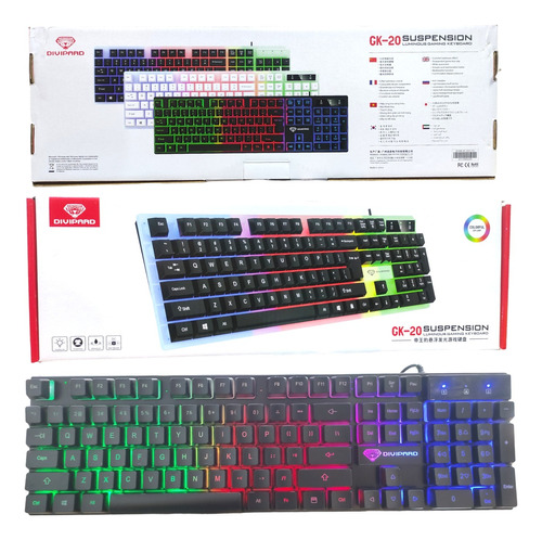 Teclado Gamer Luminoso Retroiluminado Luces Led Pc Laptop