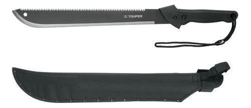 Machete Doble Filo 18  Cacha Bimaterial, Con Funda, Truper