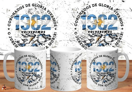 Taza De Ceramica Islas Malvinas Argentinas 1982 Volveremos