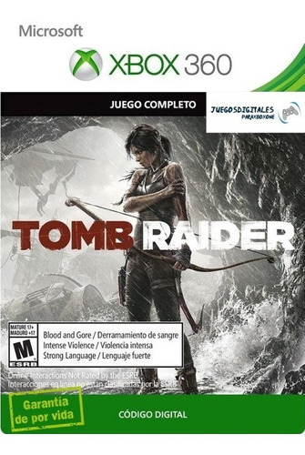 Tomb Raider Xbox 360 Codigo