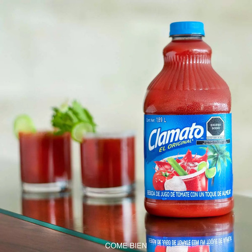 2 Piezas Jugo Clamato El Original Tomate Con Almeja 1.89 L