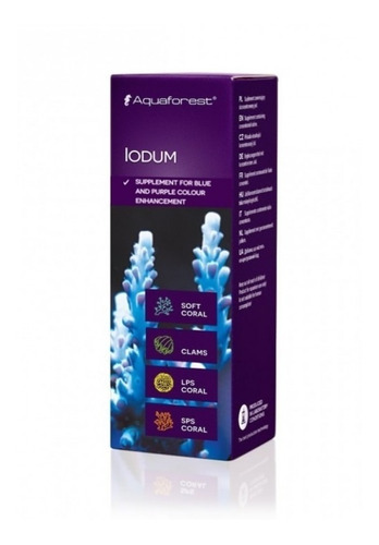 Iodum 10ml Aquaforest Iodo Cor Azul, Roxo Para Coral Aquário