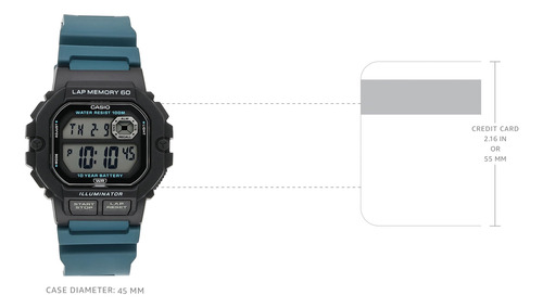 Reloj Casio Led Illuminator Con Batería De 10 Años Ws-1400h-