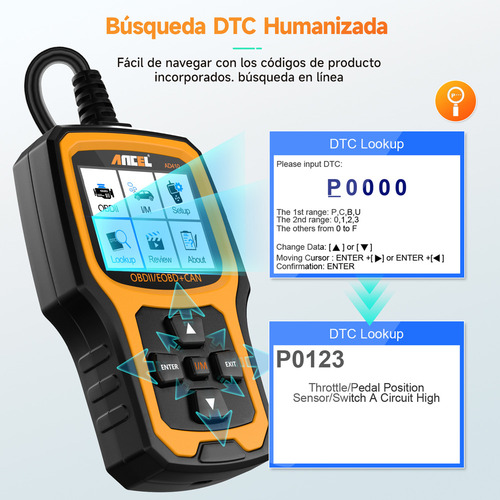 Ancel Ad410 Obd2 Scanner Lector De Códigos Check Engine