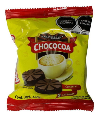 Chocolate De Mesa Chococoa Doble Tablilla 72/180 Grs