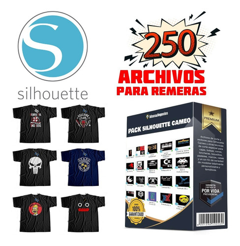 Mega Pack 250 Archivos Silhouette Cameo Para Remeras Unicos