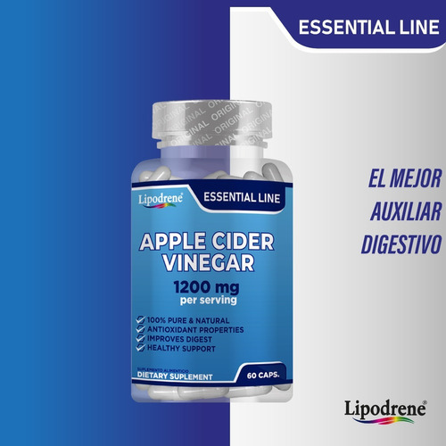 Vinagre De Sidra De Manzana 1200 Mg | Lipodrene | Essential Sabor Sin Sabor