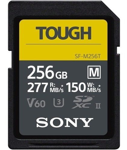 Cartão De Memória Sony Sdxc 256gb Sf-m Tough 277mb/s Uhs-ii