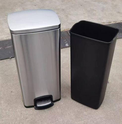 Cubo De Basura De Acero Inoxidable 30 Litros Hogar Oficina