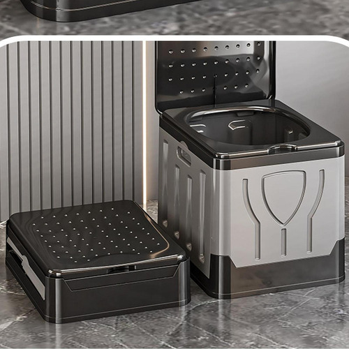 Baño Para Acampar Inodoro Portátil Plegable Gris