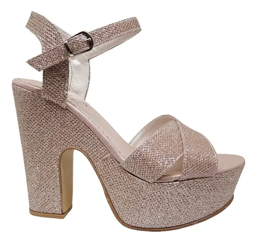 Sandalias Zapatos Mujer Plataformas Fiesta Vestir Glitter