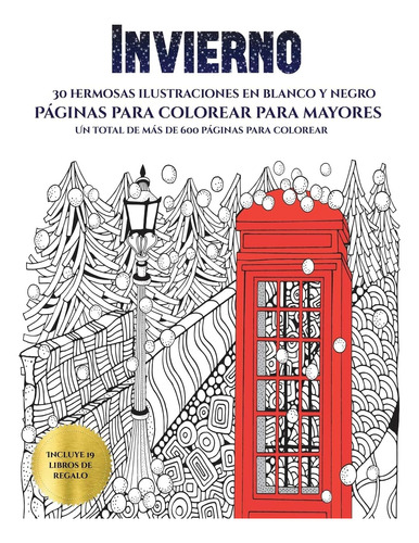 Libro: Páginas Para Colorear Para Mayores (invierno): Este L