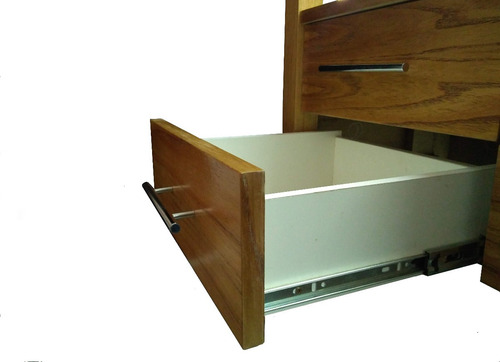 Imagen 2 de 5 de Vanitory Tono Miel 82cm X 38 C/4 Cajones Guias Telescopicas