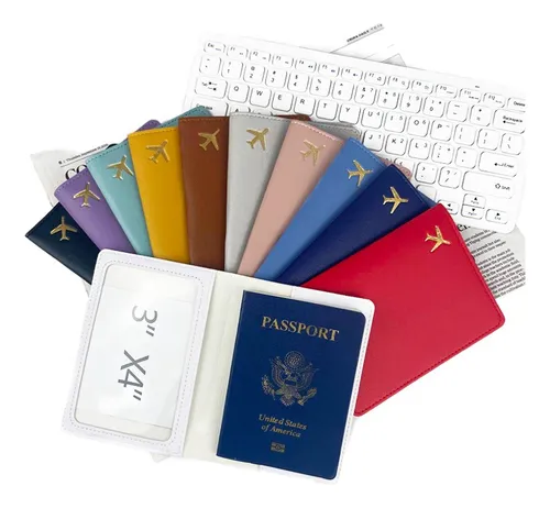 Pu Leather Travel Passport Holder Case Thick Storage