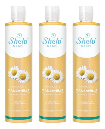 3 Pack Shampoo De Manzanilla Shelo