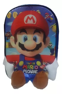 Mochila Ruedas Chenson Niño Mario Bros Preescolar Kinder Carro De Fabr