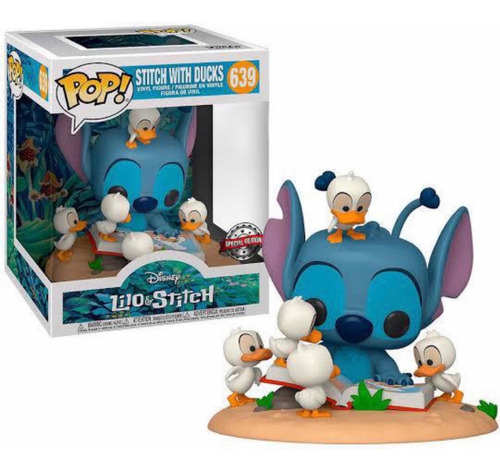 Funko Pop Deluxe Exclusive Stitch With Ducks With Protector