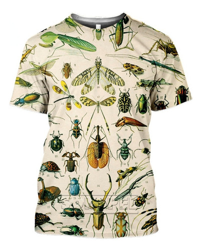 Camisetas Impresas En 3d Insectos Aves