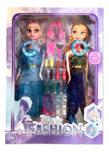 Kit Com 2 Boneca Do Filme Frozen Musical Ana E Elsa 30cm